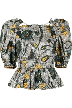 ULLA JOHNSON Portofino floral-print blouse