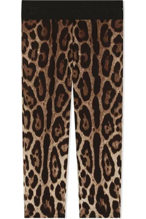 Dolce & Gabbana Leopard-print stretch-silk leggings