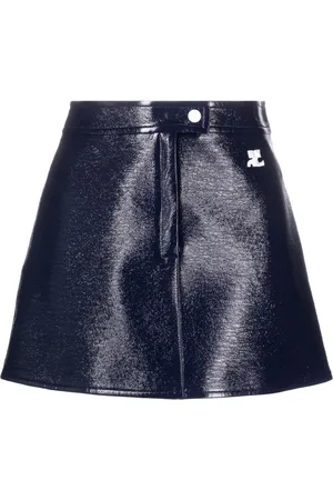 Courrèges Logo-patch cotton skirt