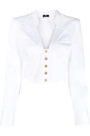 Elisabetta Franchi Button-front V-neck shirt