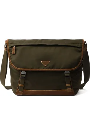 Prada Large triangle-logo messenger bag