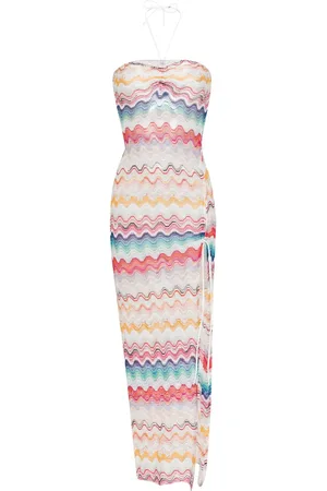 Missoni Zigzag-print halterneck maxi dress