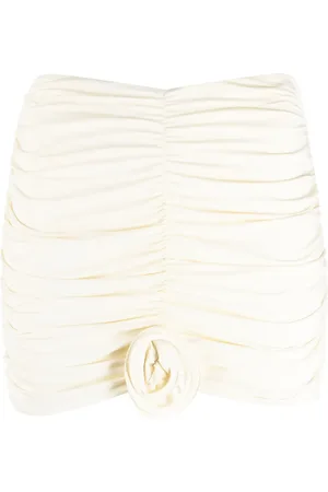 LA REVECHE Lillibet floral-appliqu?? ruched miniskirt