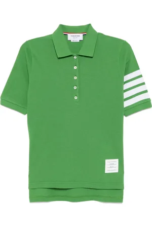 Thom Browne Classic pique 4 bar short-sleeved polo top