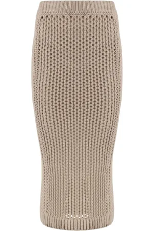 PESERICO SIGN Perforated midi skirt