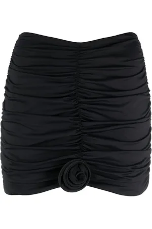 LA REVECHE Lillibet floral-appliqu?? gathered miniskirt