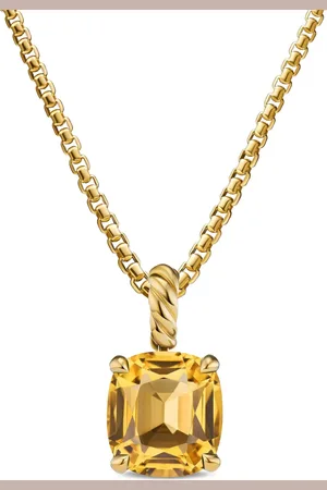 David Yurman 18kt yellow and citrine Marbella pendant (12mm)