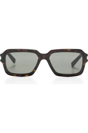 Saint Laurent Tortoiseshell-effect square-frame sunglasses