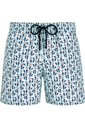 Vilebrequin Cocorico-print drawstring swim shorts