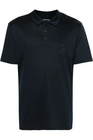 Giorgio Armani Embroidered-logo cotton polo shirt