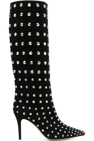Gianvito Rossi Crystal-embellished 85mm boots
