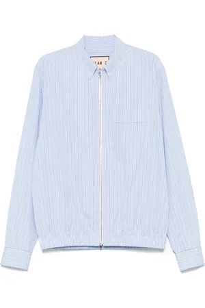 Plan C Striped poplin shirt