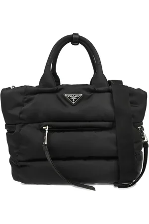 Prada 2010s triangle-logo tote bag