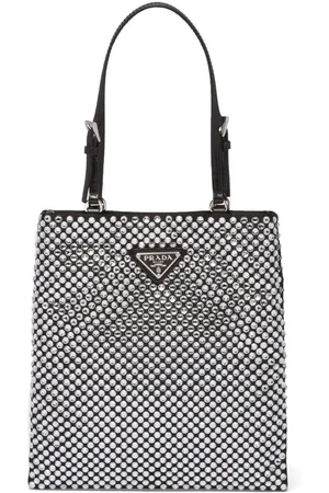 Prada Crystal-embellished satin tote bag