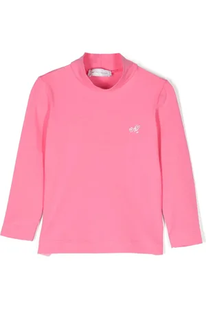 MONNALISA Mélange-effect crystal-embellished top