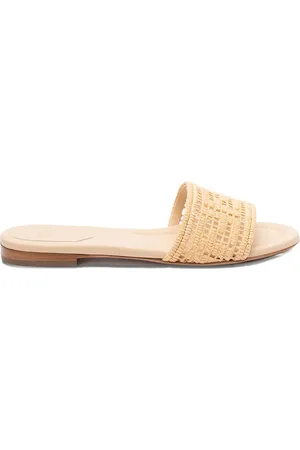 Fendi Raffia flat slides