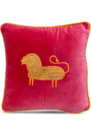 Les-Ottomans Embroidered velvet cushion (50cm x 50cm)