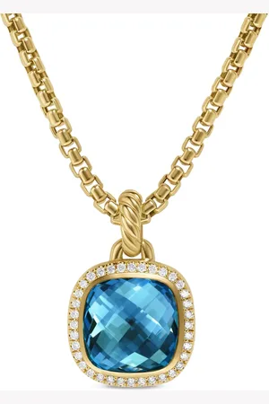 David Yurman 18kt yellow Albion topaz and diamond pendant