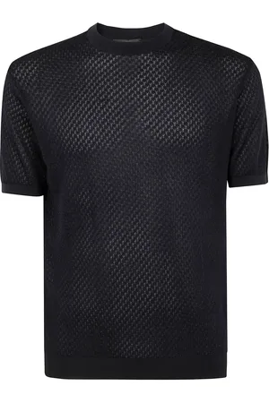 Emporio Armani Woven-knit T-shirt