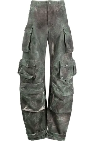 The Attico High-waisted palazzo cargo trousers