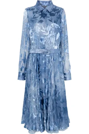 ERMANNO SCERVINO Floral-jacquard midi dress