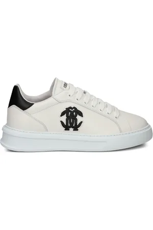 Roberto Cavalli Mirror Snake-appliqu?? sneakers
