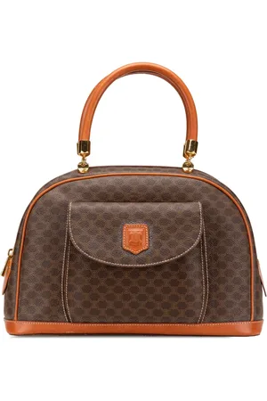 Céline 1997 Macadam Coated Canvas Dome Top Handle Bag handbag