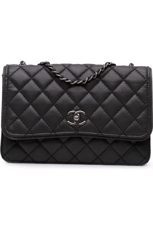 CHANEL 2014 CC Quilted Caviar Single Flap shoulder bag
