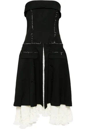 Rokh Lace detailed strapless dress