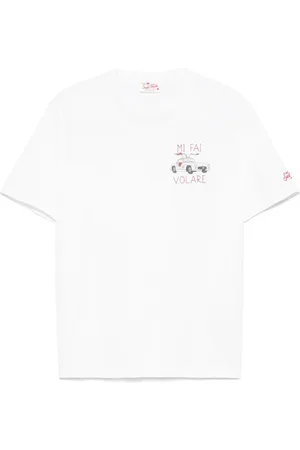 MC2 SAINT BARTH Slogan-embroidered T-shirt