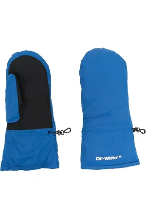 OFF-WHITE Logo print padded mittens