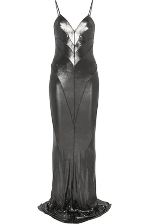 Rick Owens Lamé-effect maxi dress
