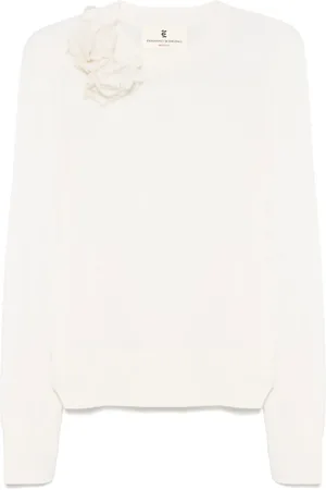 ERMANNO SCERVINO Floral-appliqué sweater