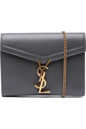 Saint Laurent 2021 Grain De Poudre Monogram Cassandra Chain Wallet crossbody bag