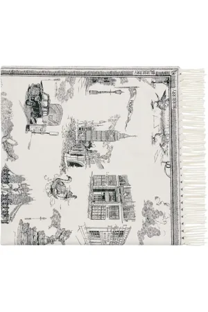 Burberry London Landmarks cashmere blanket