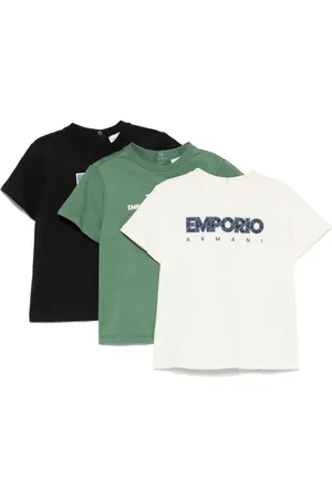 Emporio Armani Graphic-design jersey T-shirt (pack of three)