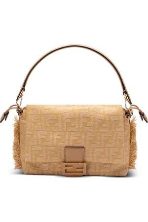 Fendi Zucca Mamma fringed canvas shoulder bag