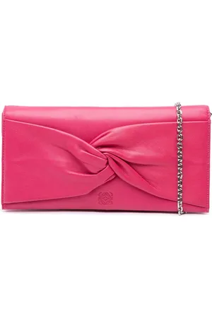 Loewe 2010 Anagram Nappa Bow Tie Clutch with Chain crossbody bag