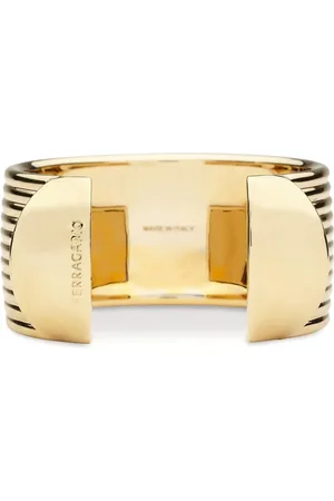 Salvatore Ferragamo Gancini striped bangle bracelet