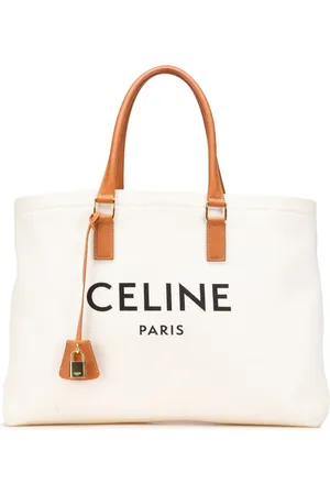 Céline 2019 Small Canvas Logo Print Horizontal Cabas tote bag