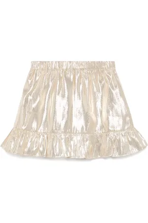 Self-Portrait Metallic Frill skirt