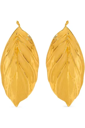 Oscar de la Renta Small Leaf earrings