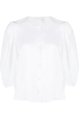 Chloé Puff-sleeved buttoned blouse