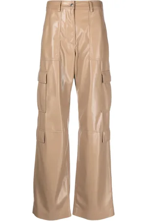 Msgm Faux-leather cargo trousers