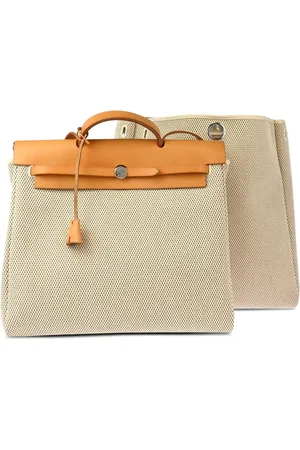 Hermès 2003 Toile GM Herbag MM two-way handbag