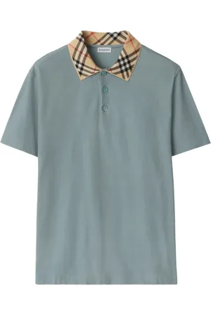 Burberry Checked-collar polo shirt