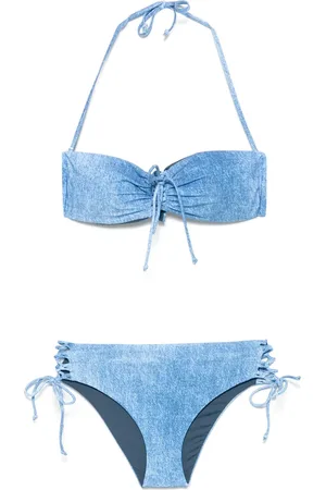 FISICO Denim-print bikini