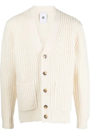PT Torino V-neck ribbed-knit cardigan