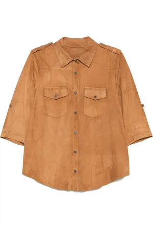 SALVATORE SANTORO Suede shirt