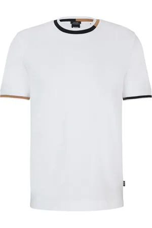 HUGO BOSS Stripe-edge cotton T-shirt